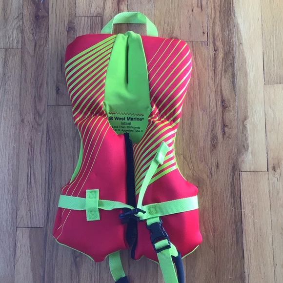 Infant - West Marine Red and Green Life Jacket - Picture 1 of 4